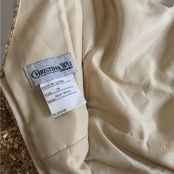 Custom  made gold dress womans - Picture 4 of 12